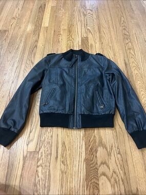 Black Faux Leather Jacket